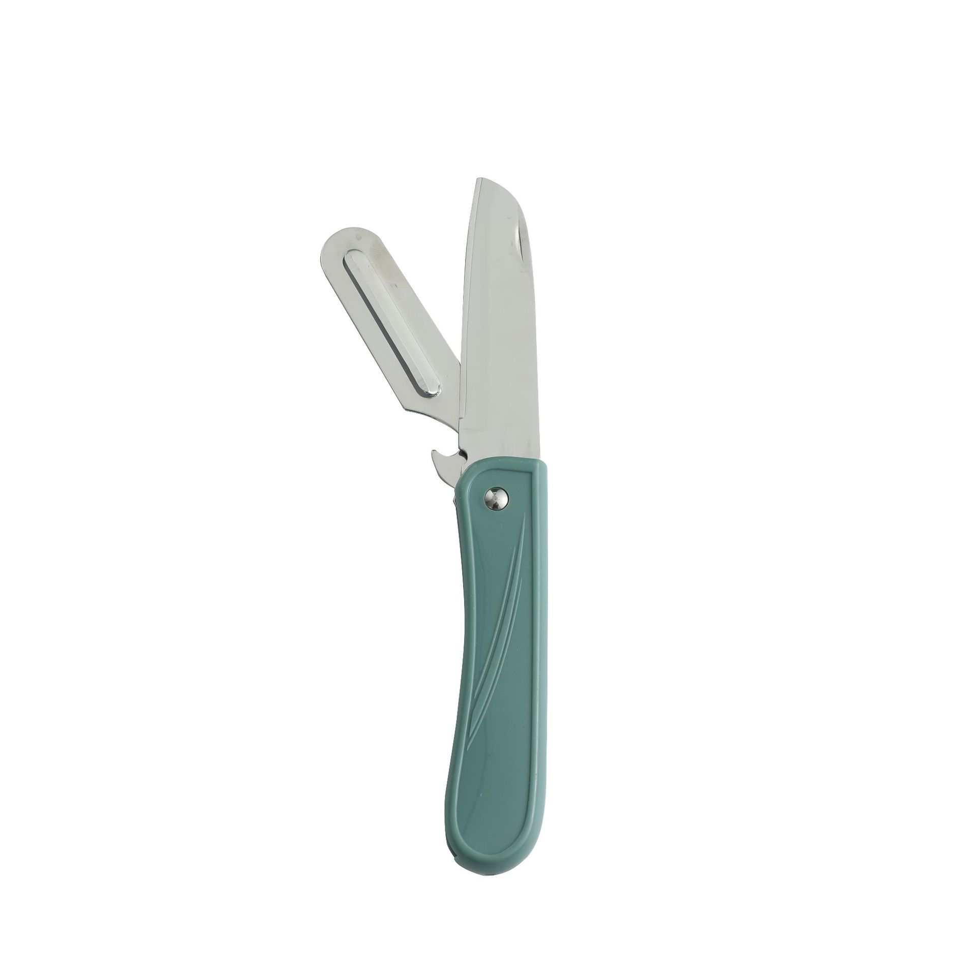 Wholesale folding fruit knives, household kitchen stainless steel fruit peelers, kitchen melon and fruit slicers, fruit peel knives Item Picture