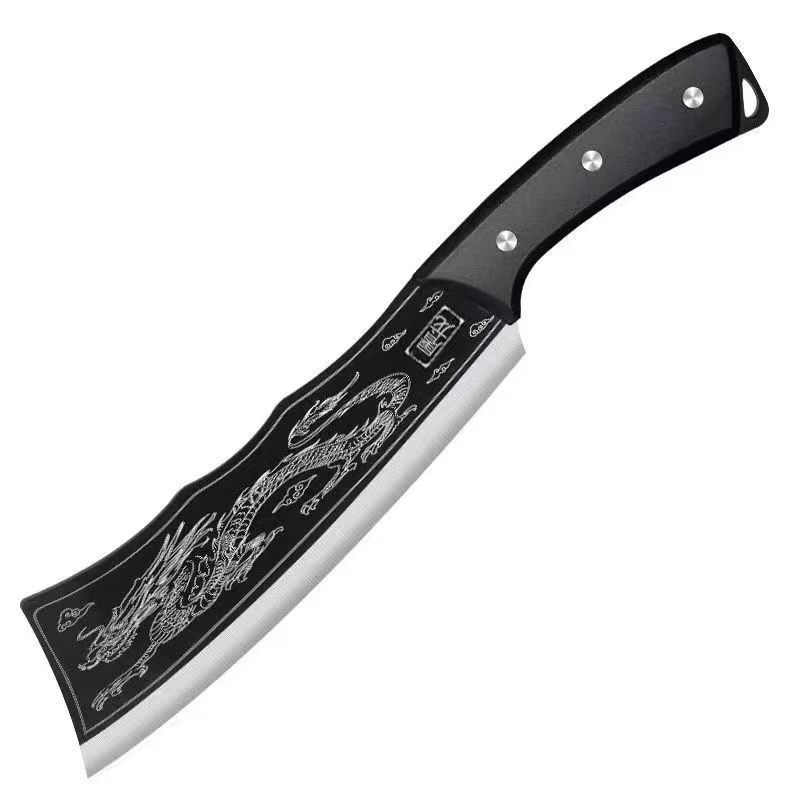 Longquan forged bone-chopping knife, butcher's special wood-chopping knife, outdoor wood-splitting knife, household kitchen sharp bone-chopping and bone-cutting knife Item Picture
