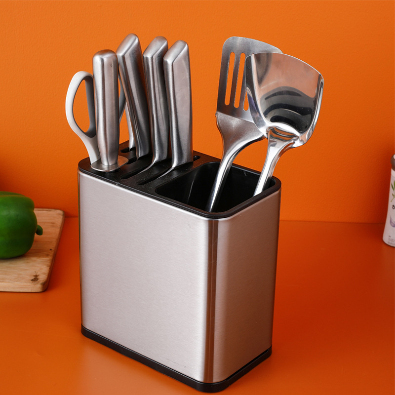 Manufacturer's stainless steel knife rack, knife seat, anti-mold cage, integrated kitchenware, household knife storage, multi-functional kitchen knife holder Item Picture