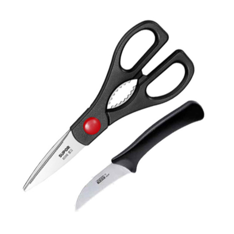 Supor Knife Four-piece set, slicing knife, multi-purpose scissors, household kitchen knife for cutting vegetables, stainless steel TK1610Q Application Scenario
