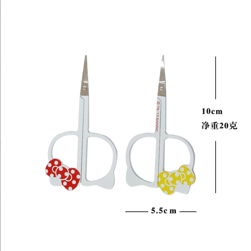 Cartoon eyebrow shaping scissors, eyebrow clippers, Korean version makeup scissors, eyebrow shaping knife, KT cat beauty small scissors, portable makeup tools Item Picture
