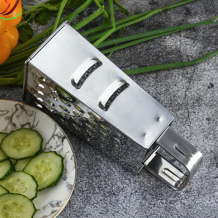 Yiwu in-stock multi-functional vegetable cutter, kitchen four-in-one four-sided planer wholesale, stainless steel 6-inch four-sided planer factory direct full figure