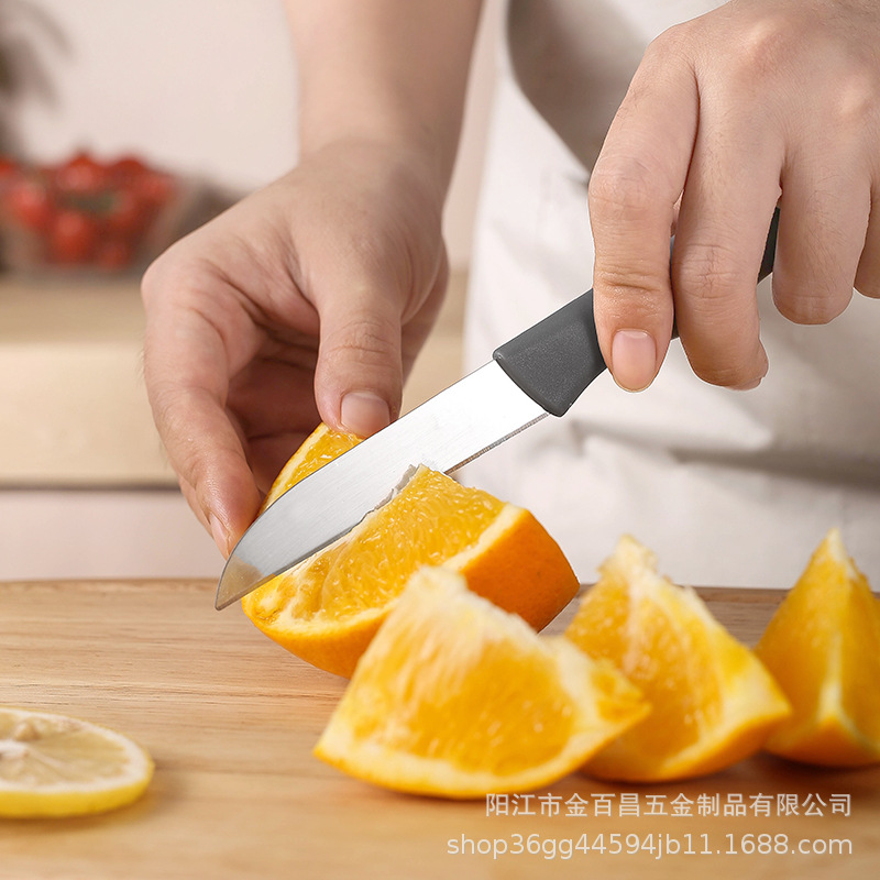 Stainless steel portable fruit knife with household baby food knife, suitable for office, dormitory and kitchen fruit cutting Specification drawing