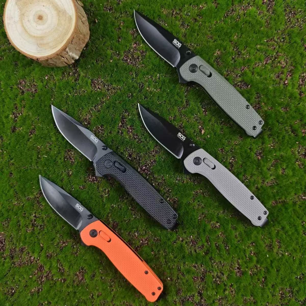 Outdoor camping folding knife SOC fishing portable outdoor anti-height hardness stainless steel anti-slip folding knife details Picture