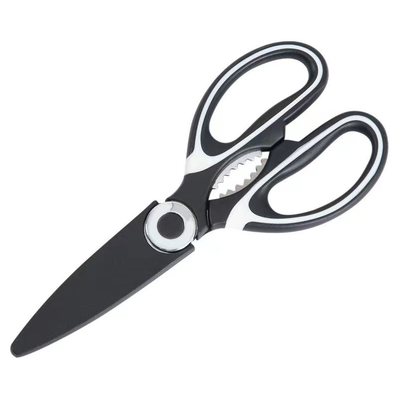 Multi-functional stainless steel scissors, panda scissors, powerful chicken bone scissors, kitchen scissors, household food scissors, fish bone scissors in stock Item Picture