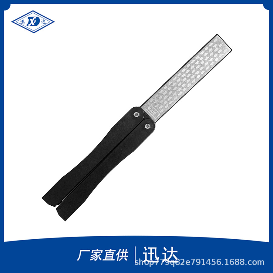 Factory direct supply of diamond knife sharpeners, outdoor convenient folding fan-shaped double-sided whetstones, household kitchen knife sharpeners details Picture