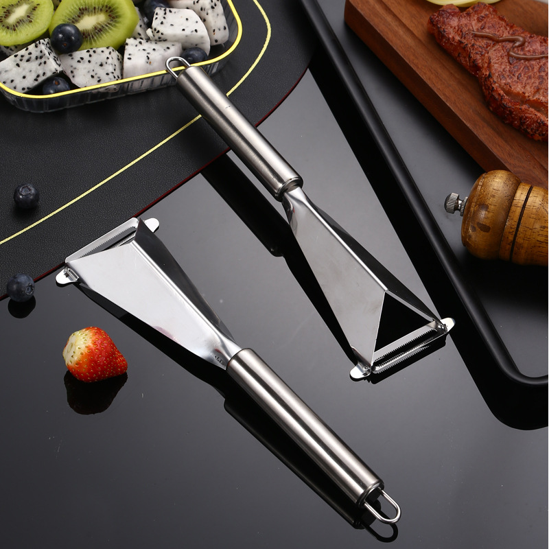 Peeler, stainless steel carved knife, fruit platter, triangular push knife, fruit scorer, apple push knife, fruit tools Application Scenario
