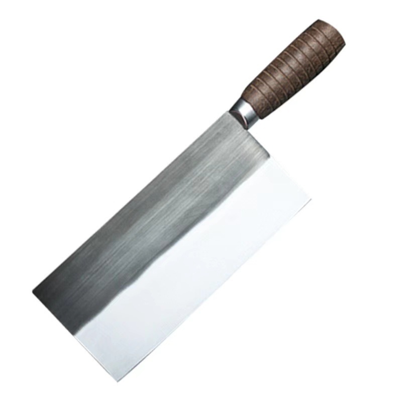 The solid wood handle forged mulberry knife is super sharp and durable. The stainless steel chef slicing knife is lightweight and suitable for household use in the kitchen Item Picture