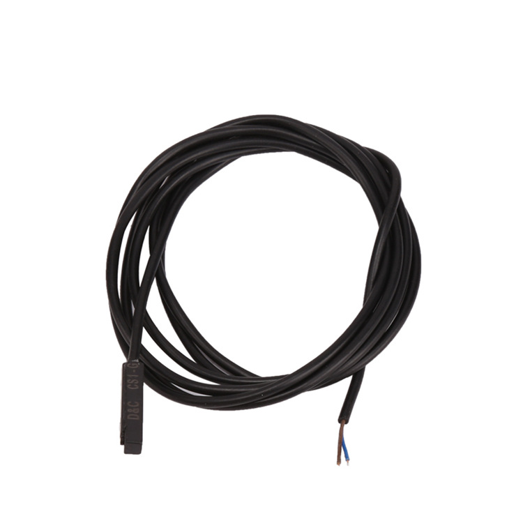 The magnetic induction sensor CS1-F-U-J-S-G magnetic switch can be matched with the cylinder fixing bracket and cable tie D-A93 Specification drawing