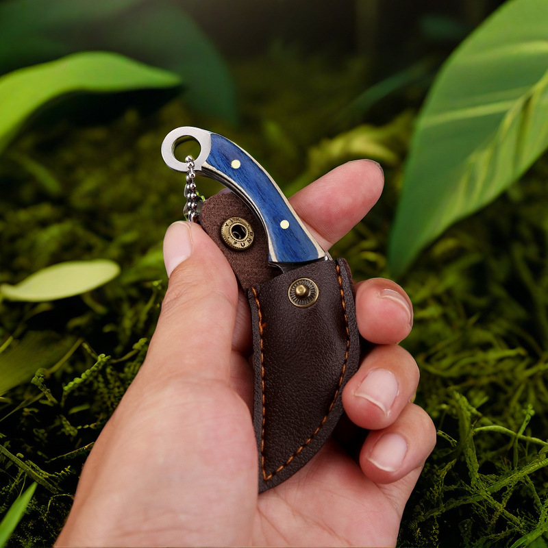 In stock: mini knife, claw knife, express delivery knife, pocket knife, fruit knife, keychain decorative chain knife, portable box opening knife Specification drawing