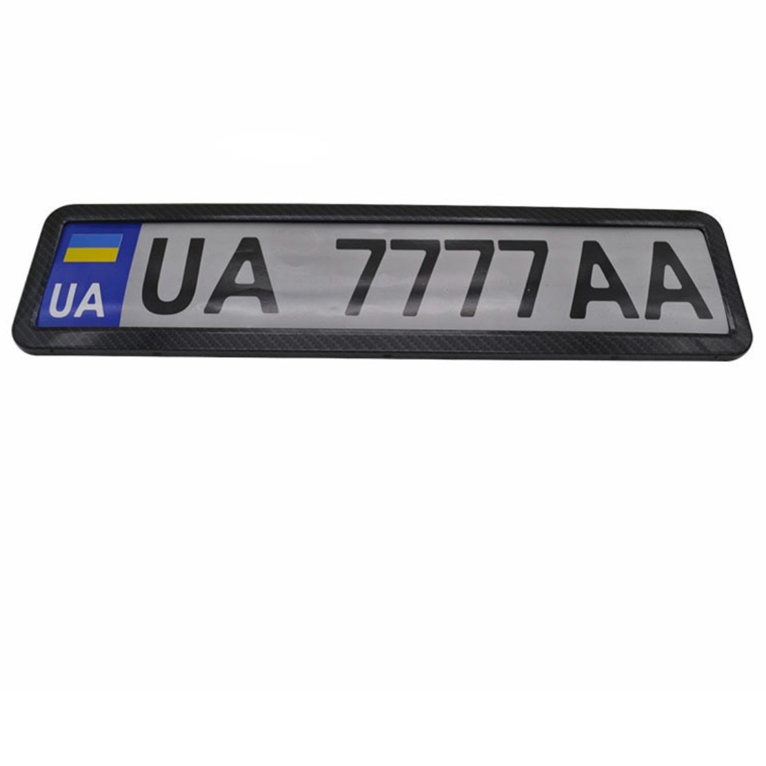 Weihaisheng General Foreign trade European standard Russian stainless steel spray-black license plate frame Iron plate frame license plate frame Specification image