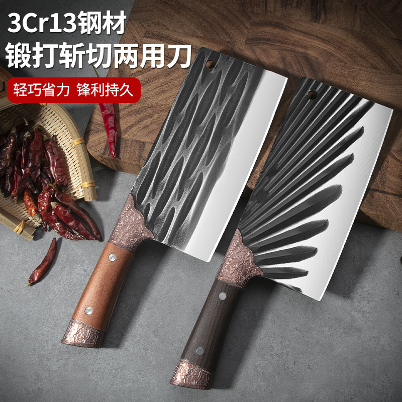 New forged stainless steel household kitchen knife, sharp and durable for the kitchen, meat slicer, commercial carved handle chopping knife Application Scenario