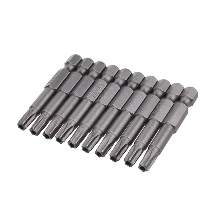 Nigao S2 five-star plum blossom five-angled plum blossom screwdriver bit, air screwdriver tip with magnetic tape center hole, electric screwdriver bit, screwdriver tip Item Picture