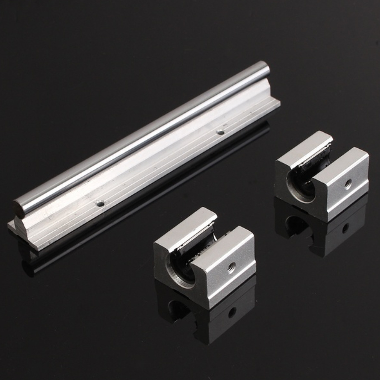 Locked linear guide rail slider aluminum support guide rail SBR-C20 cylindrical linear sliding guide rail details Picture