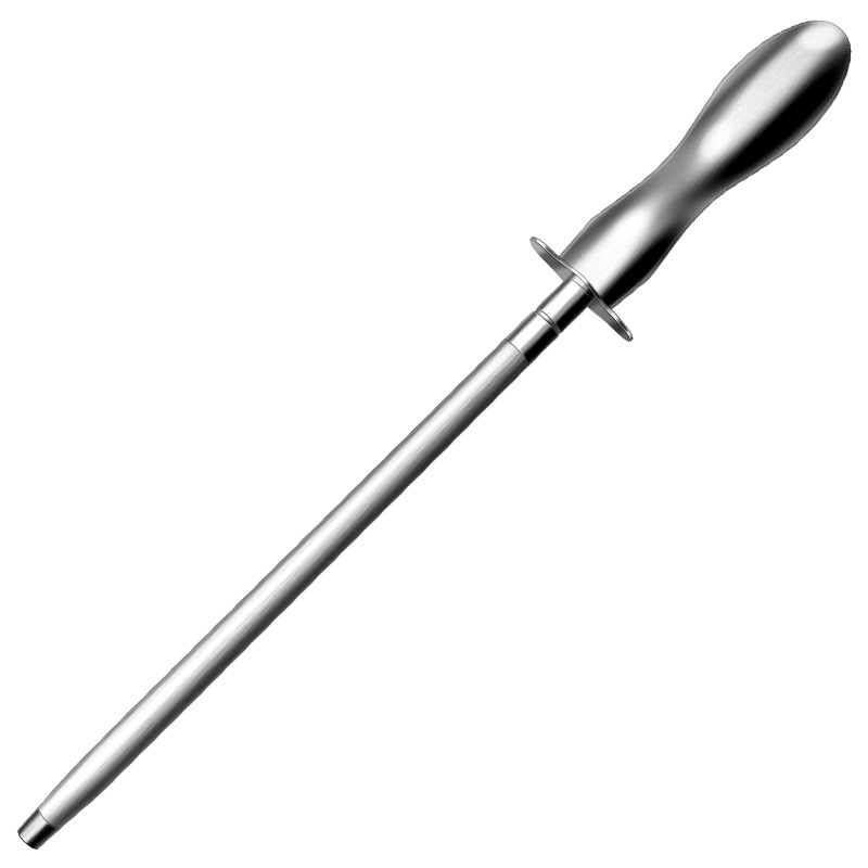 Hot-selling knife sharpening rods wholesale, all-steel thickened knife sharpening rods, kitchen and household knife sharpeners, 10-inch knife sharpening rods, whetstone Item Picture