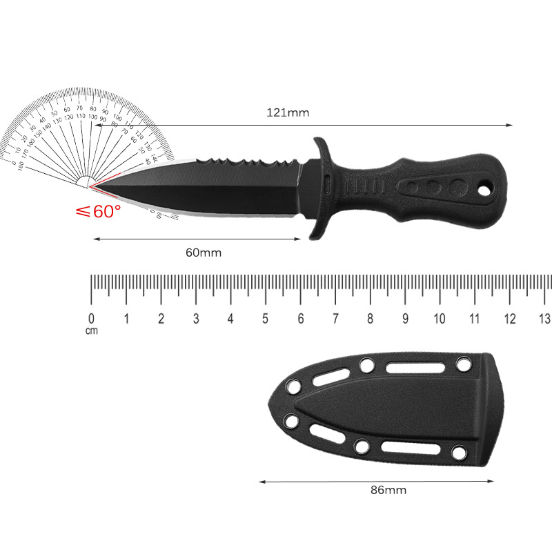 Cross-border outdoor knife, stainless steel fruit knife, emergency self-defense knife, necklace mini knife, outdoor barbecue and camping knife Item Picture
