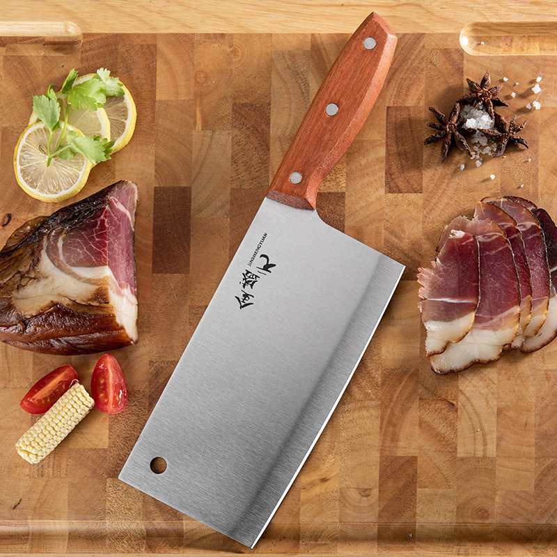 German-made stainless steel forged kitchen knives, sharp household cutting knives, bone-cutting knives, kitchen knife sets available on Amazon details Picture