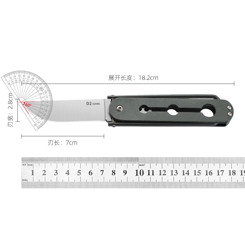 Cross-border exclusive portable small knife, rotating and folding fruit knife, high-hardness fruit knife, outdoor camping survival knife Item Picture