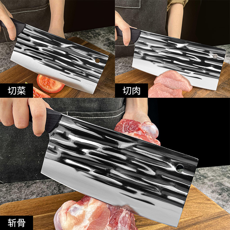 Yangjiang kitchen knives, household chopping knives, kitchen super-fast and sharp slicing knives, hand-forged knives for traveling around and street stalls Application Scenario