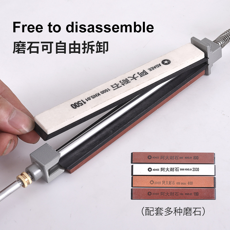 Fixed-angle knife sharpener, diamond whetstone, kitchen knife, cross-border export, anti-slip knife sharpener, knife whetstone, diamond sand details Picture
