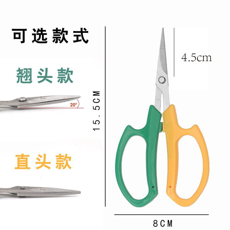 Stainless steel upturned grape shears, stainless steel fruit pickers, fruit and vegetable shears for orchards and greenhouses, potted garden elbow shears Application Scenario