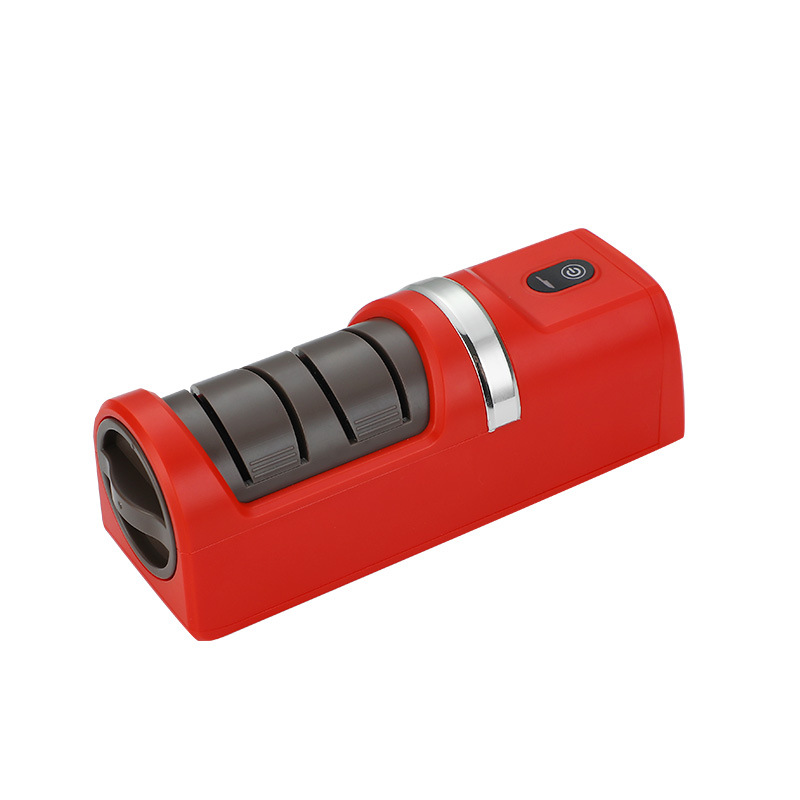 Cross-border best-selling electric knife sharpener, household whetstone wonder, multi-functional fully automatic charging small knife sharpener Item Picture