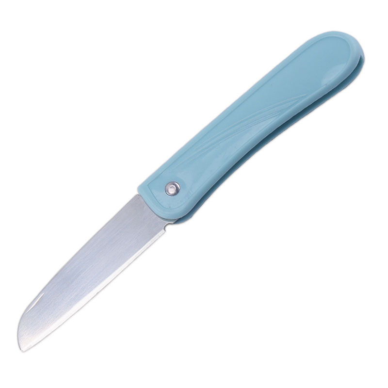 Household folding fruit knife, peeling stainless steel knife, portable folding knife, sharp metal fruit knife, one-yuan store Item Picture