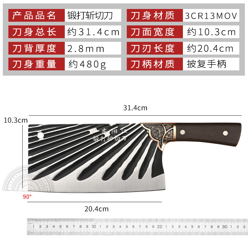 Yangjiang factory direct sales of household kitchen knives, kitchen cutting knives, bone-cutting knives, street stalls, and running knives Application Scenario