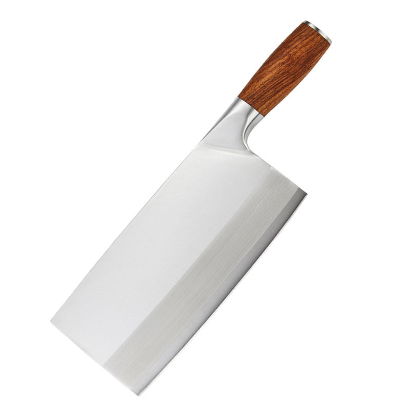 Household kitchen knives, hotel knife, Yangjiang kitchen knife manufacturer, stainless steel chopping knife, vegetable and meat chopping knife, rosewood round wooden handle Item Picture