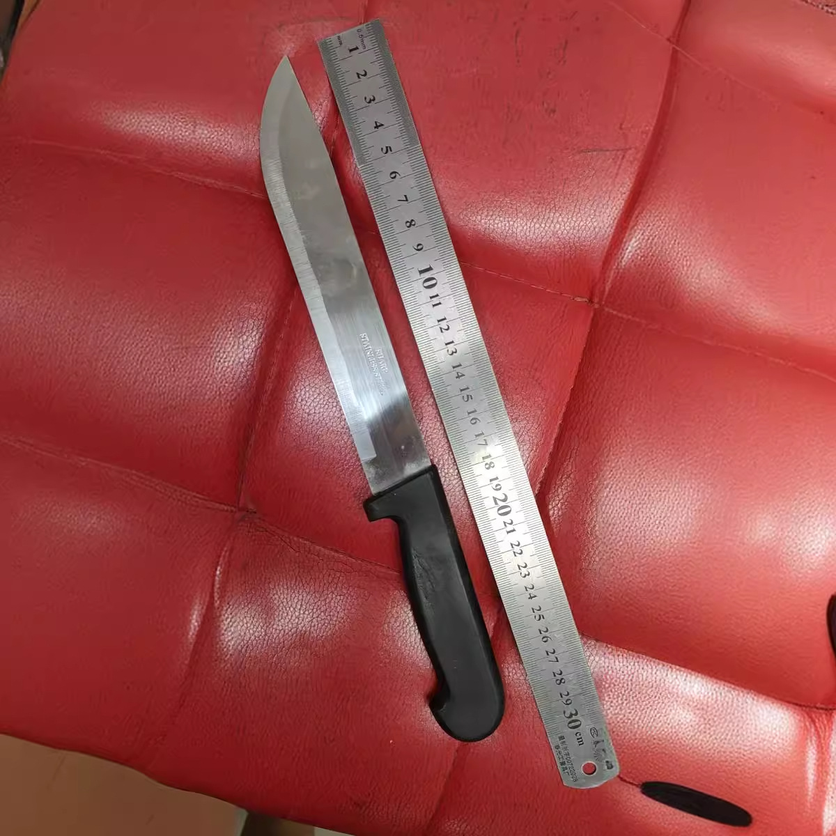 Wholesale of knives in Yangjiang, Yiwu black rubber, half-handle chef knives, all-purpose watermelon knives, bread knives, and fruit peelers full figure