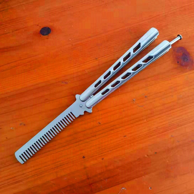Supply maintenance-free butterfly swing knives, color titanium practice knives, stainless steel practice tools, combs without sharp edges undefined