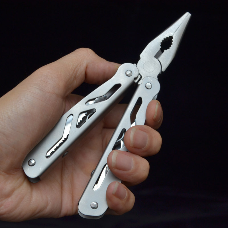 Multi-functional knife pliers, stainless steel folding combination tool pliers, outdoor emergency supplies, family disaster prevention and rescue pliers details Picture