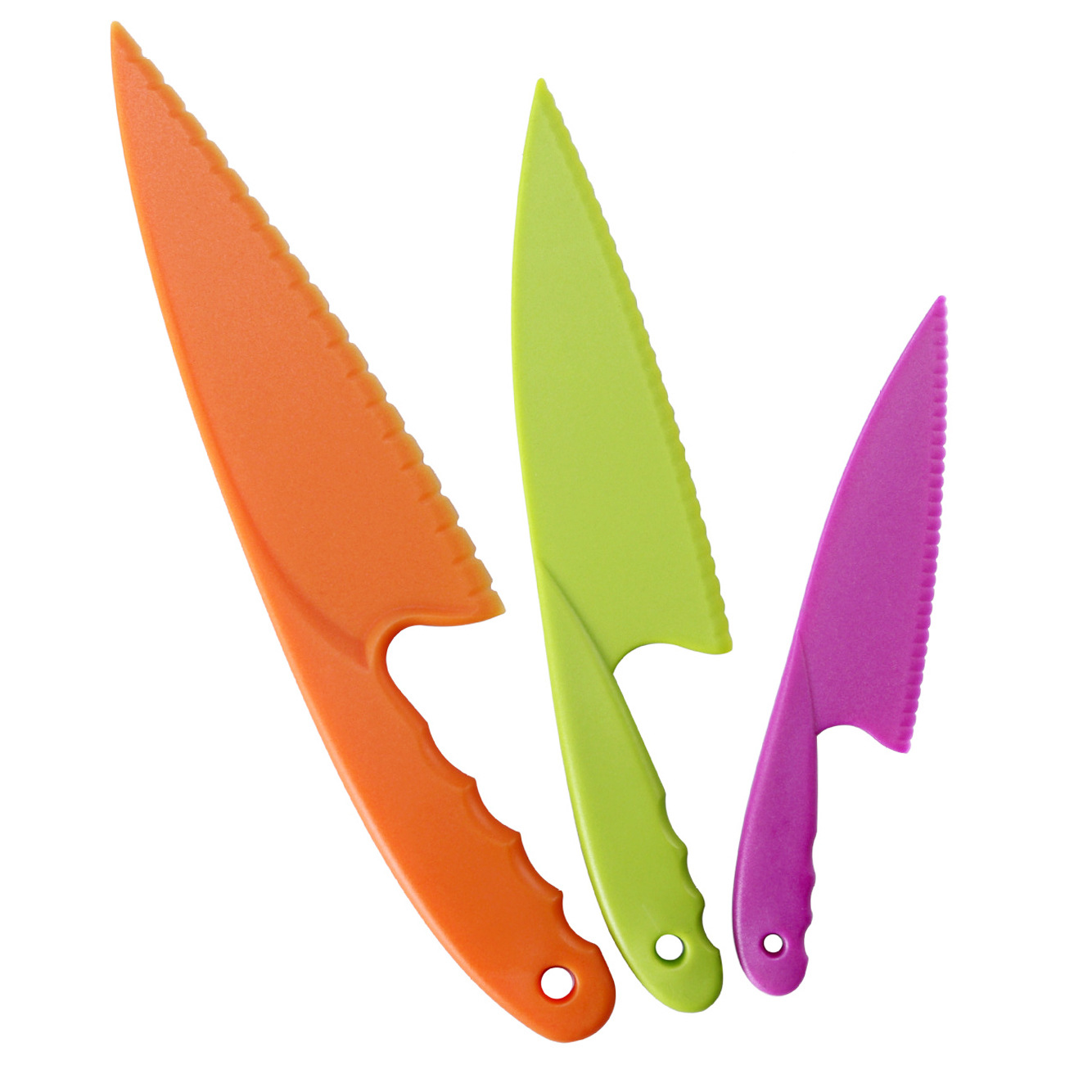 Wholesale of best-selling children's plastic fruit knives, birthday cake trays, cheese dessert knives and bread knives on Amazon Item Picture