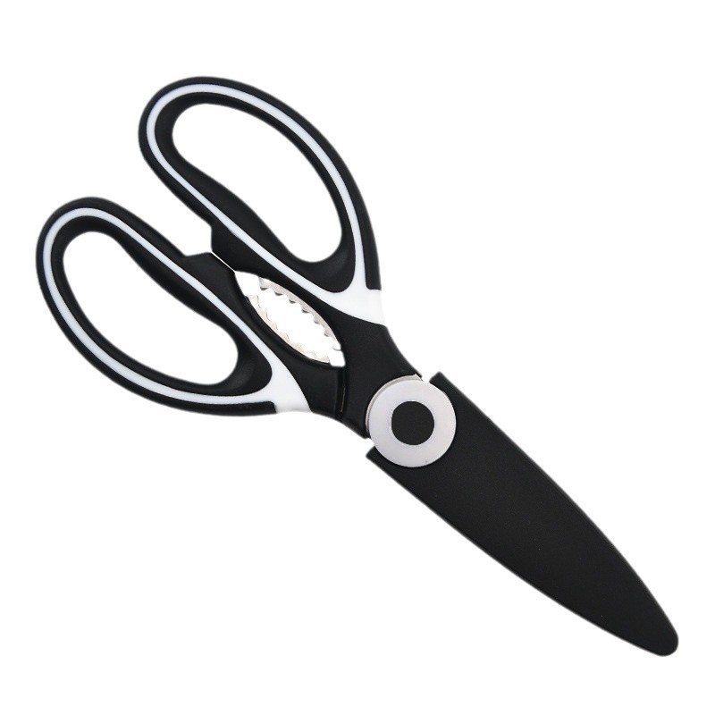 Multi-functional kitchen scissors, used in the kitchen to cut meat bones, sharp stainless steel scissors for home use to cut chicken bones and kill fish Item Picture