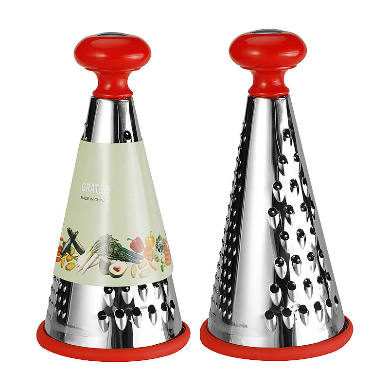 9-inch round stainless steel three-sided grater, multi-functional vegetable cutter, grater and grater, chocolate lemon grater, cheese grater Specification drawing