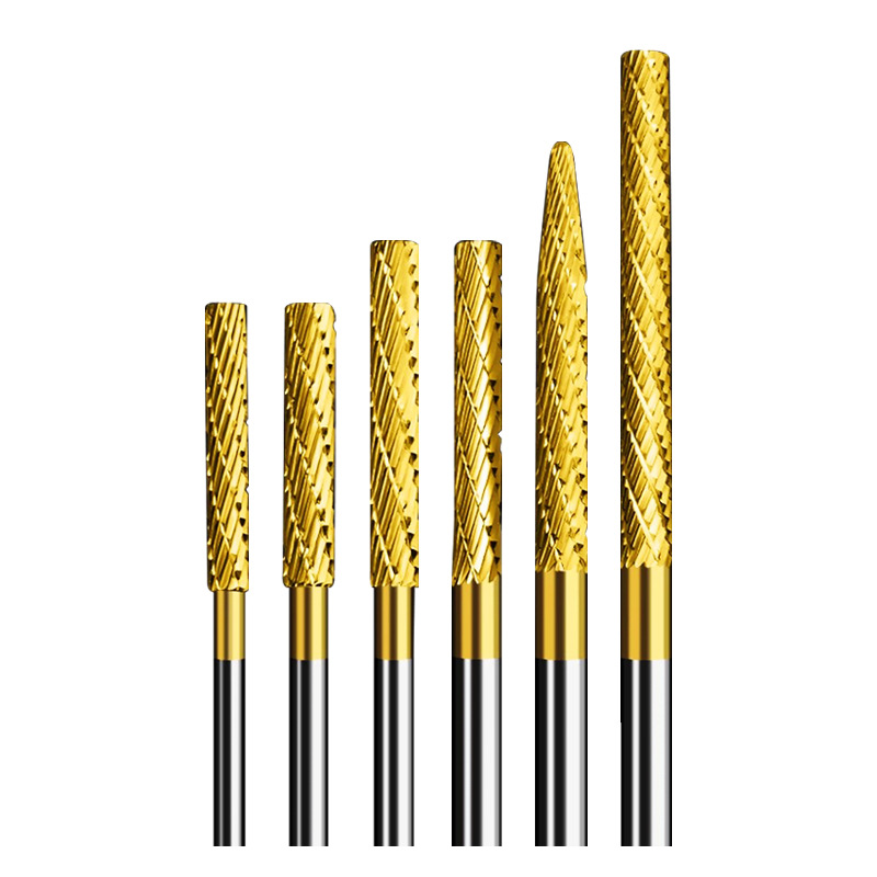 Hard alloy rotary file, titanium-coated high-speed steel, extended edge internal grinding head, electric drill bit, metal and wood grinding and milling Item Picture