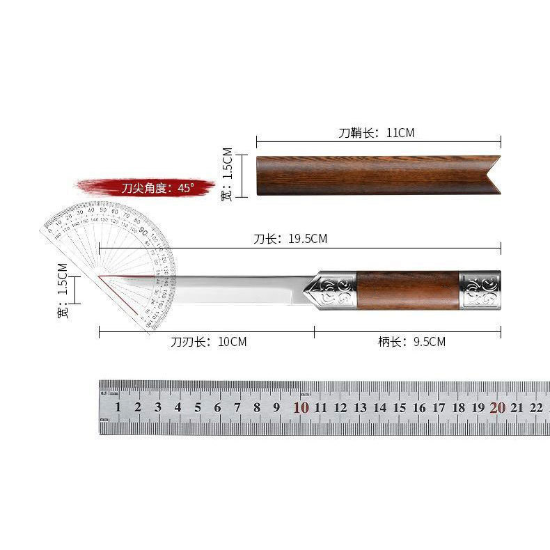 Outdoor barbecue high-hardness wilderness survival knife, portable knife, sharp camping knife, straight knife, new peeler fruit knife Application Scenario