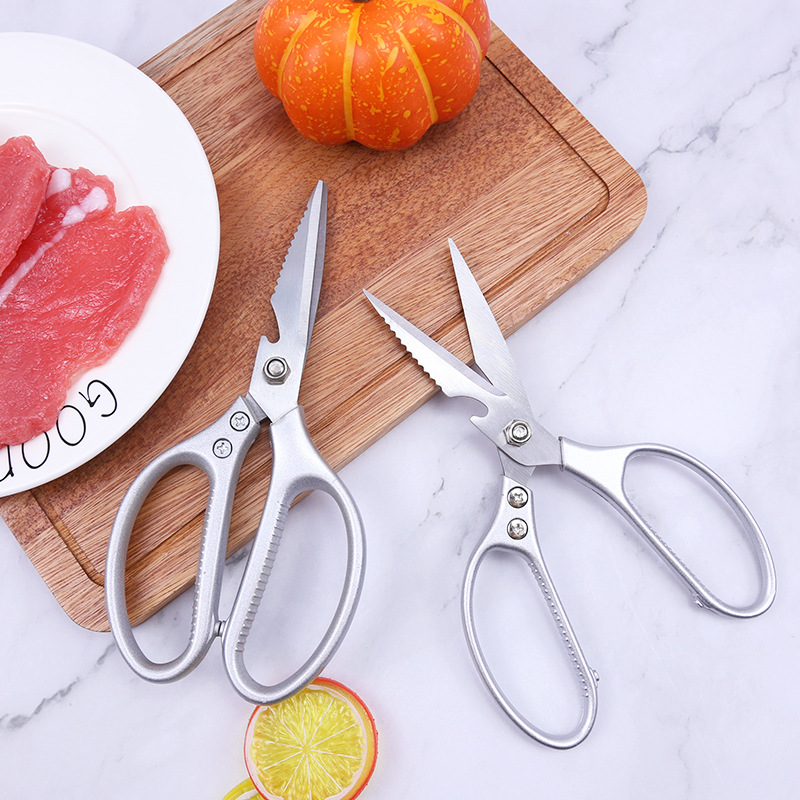 Factory wholesale sk5 chicken bone scissors, powerful kitchen scissors, multi-functional scissors, fish-killing special scissors, meat cutting, household stainless steel full figure