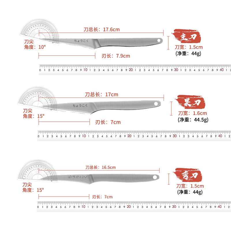 Wholesale and export all-steel engraving knives, chef engraving knives, food professional engraving knives, three-piece sets, one-piece consignment Item Picture