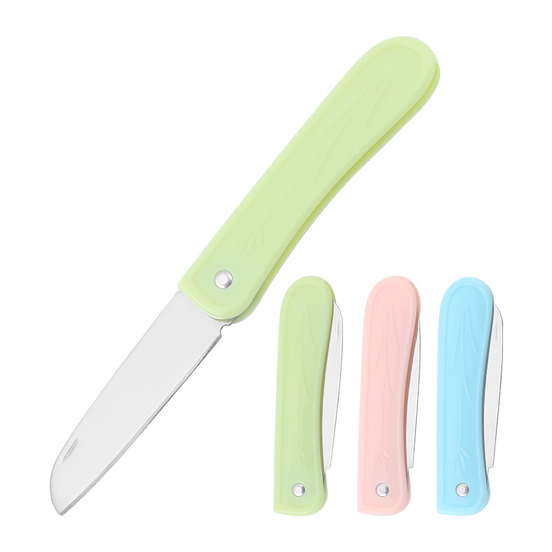 Nordic folding stainless steel fruit knife, portable household peeler knife, peeling knife, fruit knife, baby food knife Item Picture
