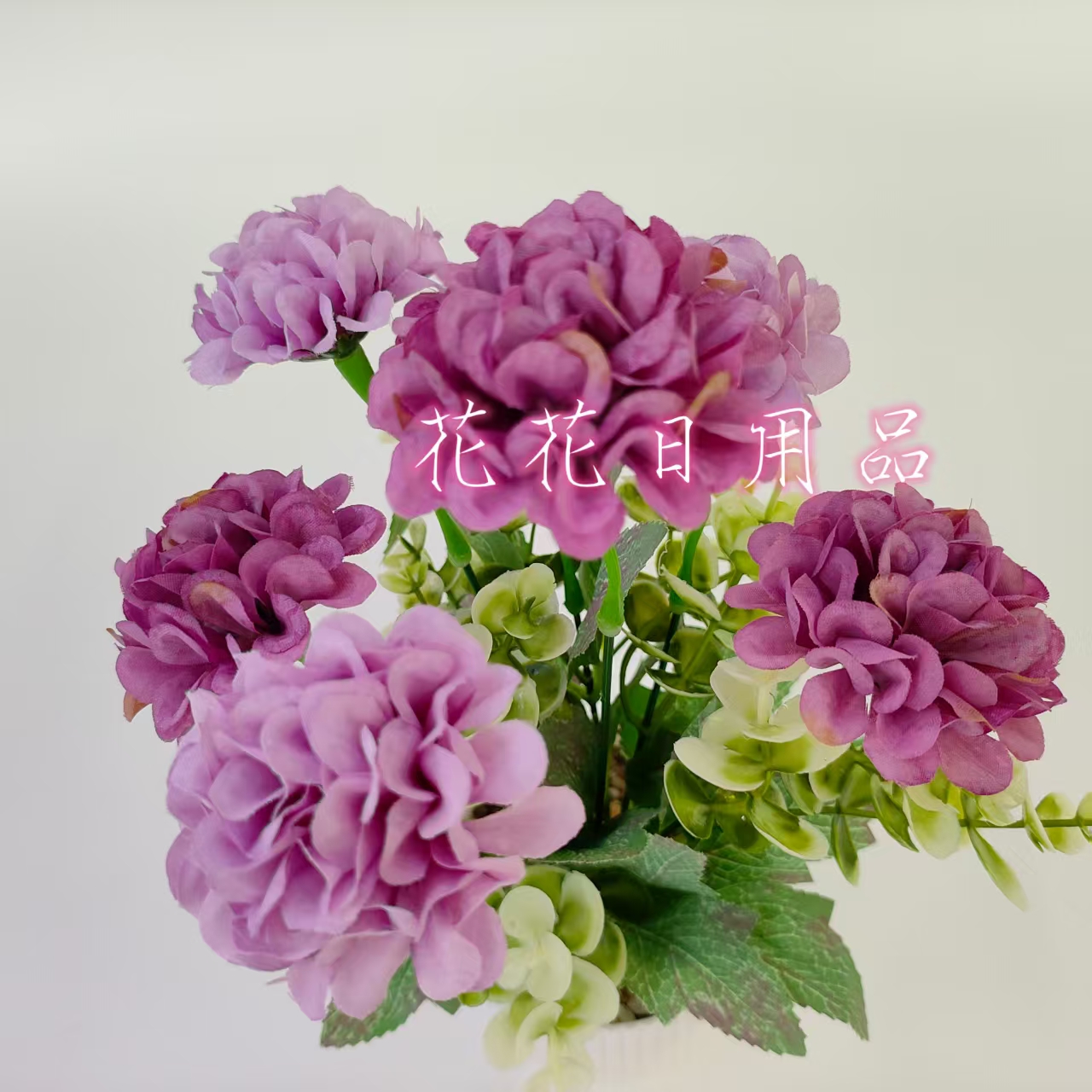 Artificial flowers, fake flowers, bonsai, plastic POTS, hydrangea decorative ornaments Item Picture