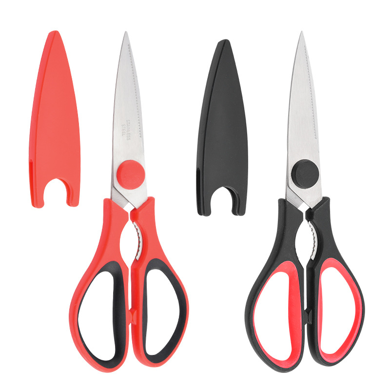 Stainless steel chicken bone scissors for home barbecue, walnuts can be held, food scissors with scissors sleeves, multi-functional kitchen scissors wholesale Item Picture