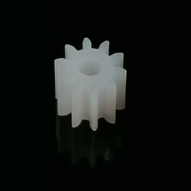 0.5 module plastic spindle gear with 10 teeth and 2mm holes, tightly fitted with 102a cylindrical straight teeth. Cross-border Express temu Specification drawing