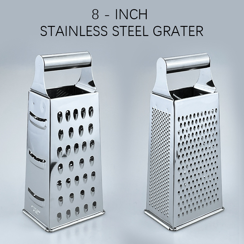 Stainless steel multi-functional grater for melon and fruit grater, tube handle vegetable slicer, cheese grater and cheese grater details Picture