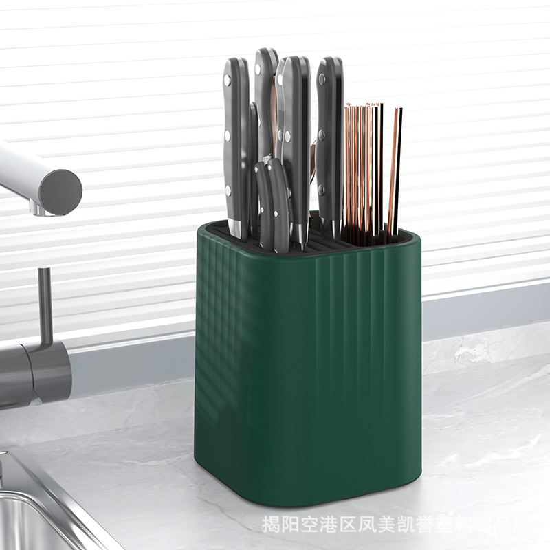 Multi-functional rotatable knife rack, kitchen storage rack, chopstick storage cylinder, chopstick storage box, knife storage rack, countertop Application Scenario