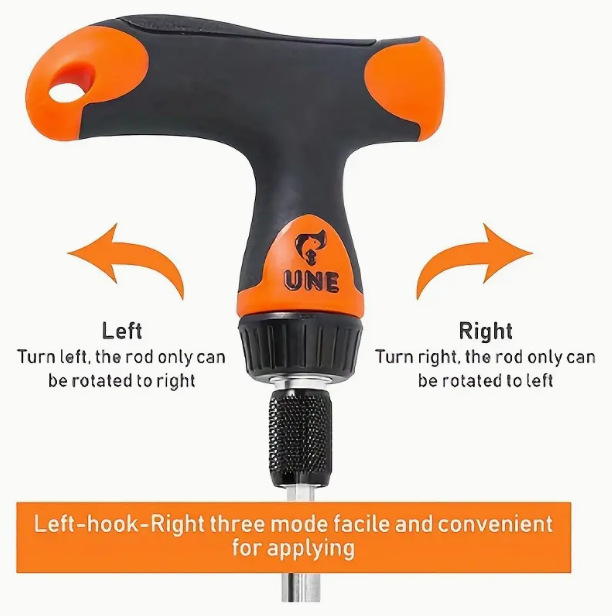 A cross-border bestseller on Amazon, a 12-piece set of T-handle ratchet screwdriver with extension rods details Picture