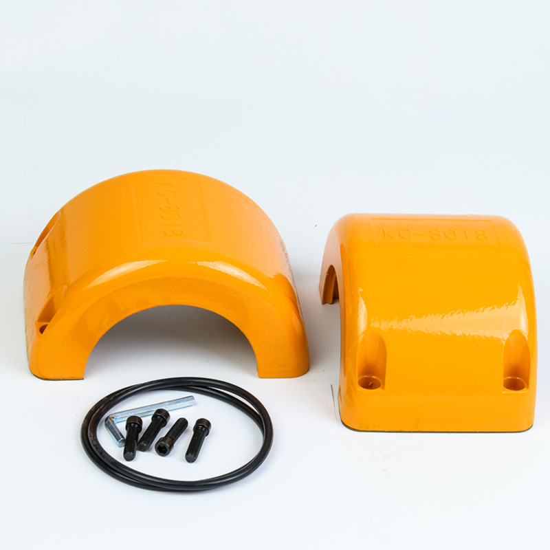 The manufacturer supplies in stock aluminum alloy KC housing, roller chain, gear coupling housing, cover, screw clamping type Specification drawing