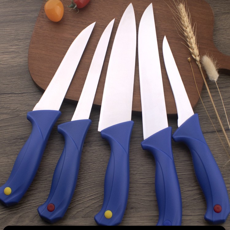 Chen Chuji manufacturer's blue plastic handle sharp slaughterhouse knife, fruit knife, chef's meat cutter, bone slicer Specification drawing