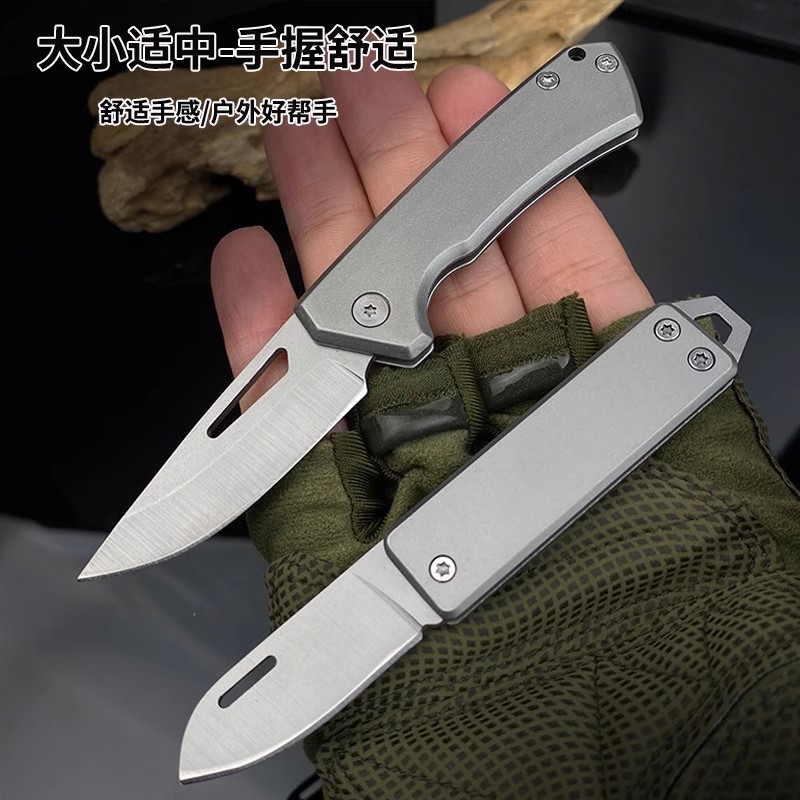 Stainless steel household fruit knife, multi-functional folding knife, alloy key knife, fruit knife, unboxing folding knife, portable Application Scenario