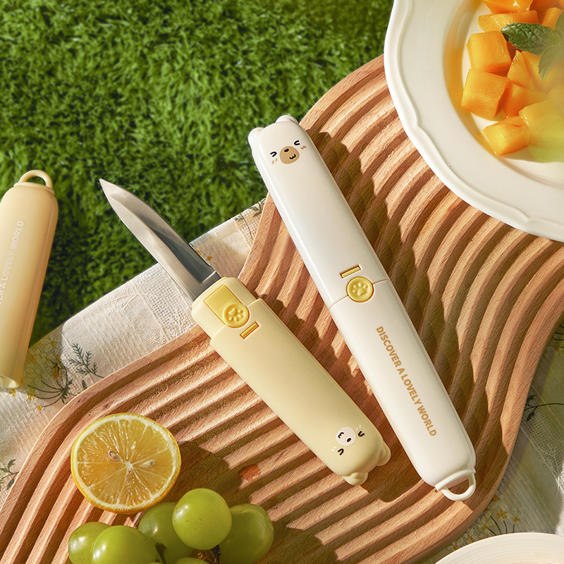 Fruit knife, peeler, multi-functional peeler, household kitchen fruit knife, portable peeler, fruit knife two-in-one details Picture
